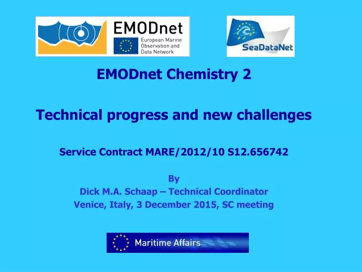 emodnet chemistry 2 technical progress