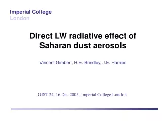 Direct LW radiative effect of Saharan dust aerosols