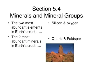 Section 5.4 Minerals and Mineral Groups