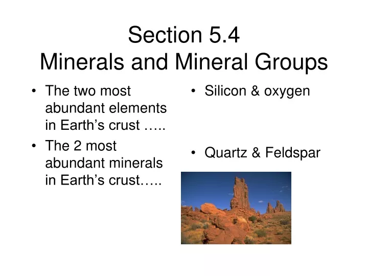 section 5 4 minerals and mineral groups