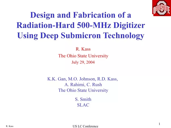 design and fabrication of a radiation hard 500 mhz digitizer using deep submicron technology