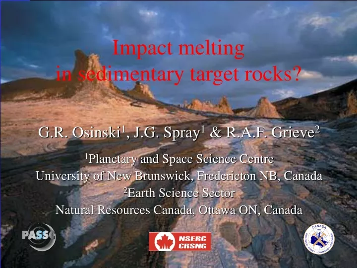 impact melting in sedimentary target rocks