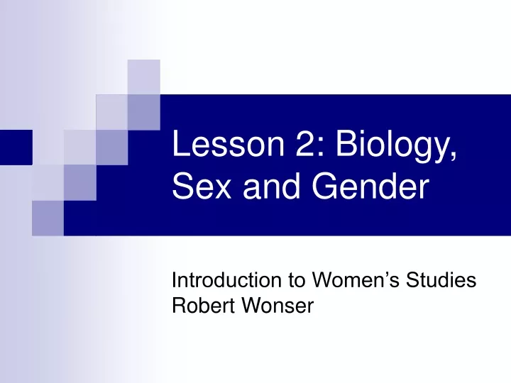 lesson 2 biology sex and gender