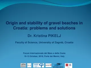Origin and stability of gravel beaches in Croatia: problems and solutions
