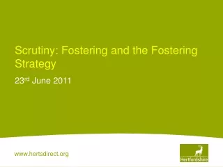 Scrutiny: Fostering and the Fostering Strategy