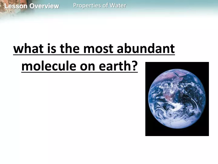 what is the most abundant molecule on earth