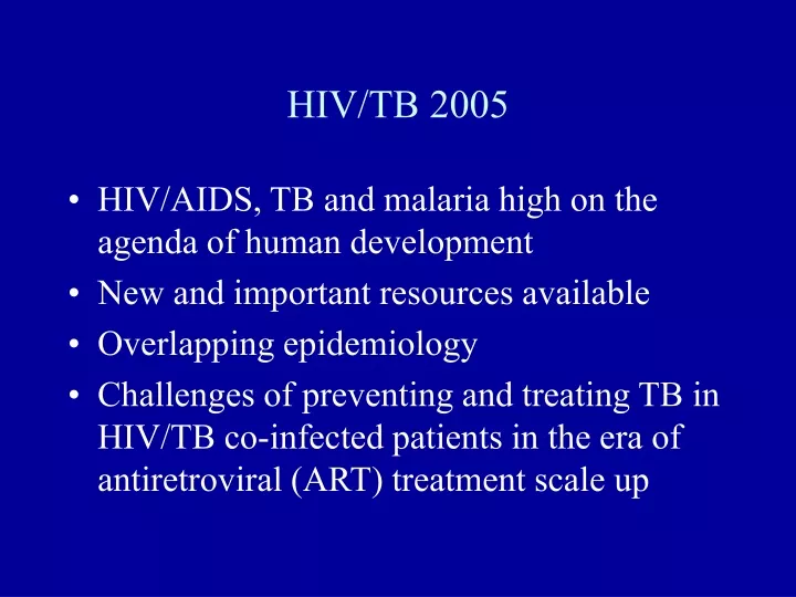 hiv tb 2005