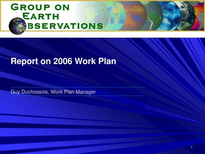 report on 2006 work plan