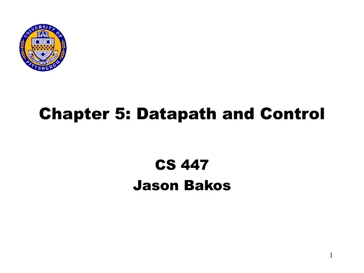chapter 5 datapath and control