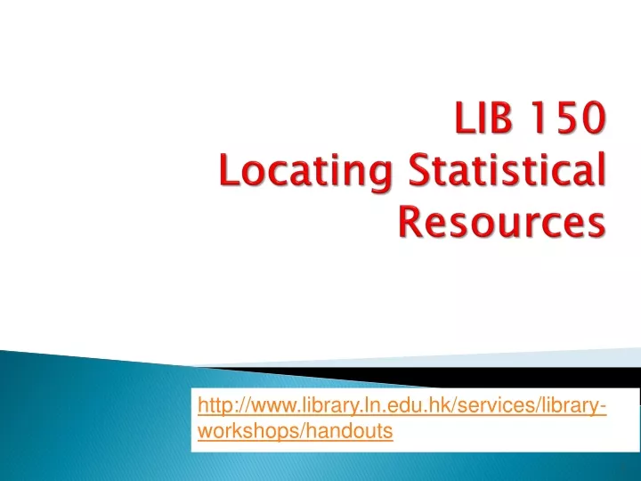 lib 150 locating statistical resources