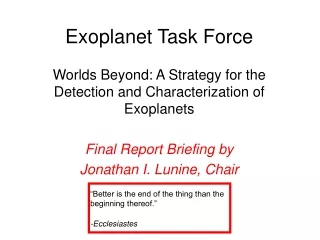 Exoplanet Task Force
