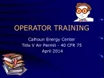 Air Permit Compliance Training at Calhoun Energy Center - slide 1