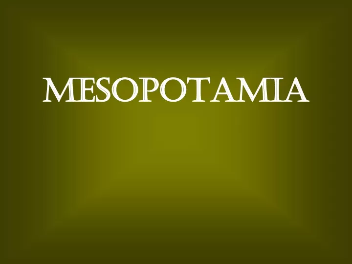 mesopotamia