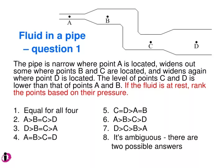 fluid in a pipe question 1
