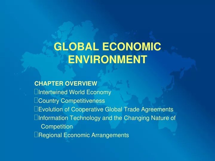 global economic environment