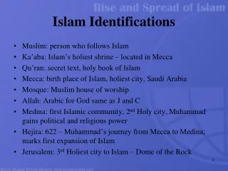 Islam Identifications