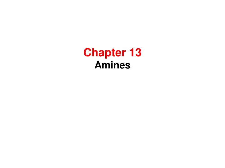 chapter 13 amines
