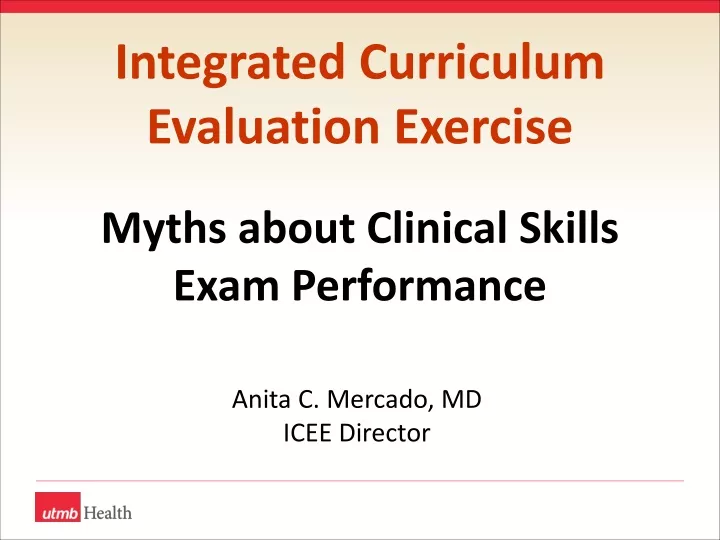 integrated curriculum evaluation exercise