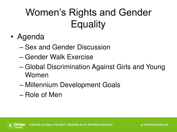 women s rights and gender equality
