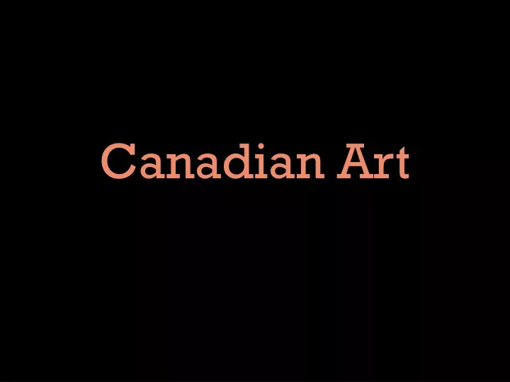 canadian art