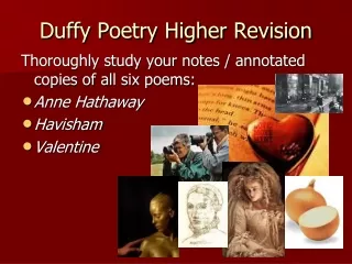 Duffy Poetry Higher Revision