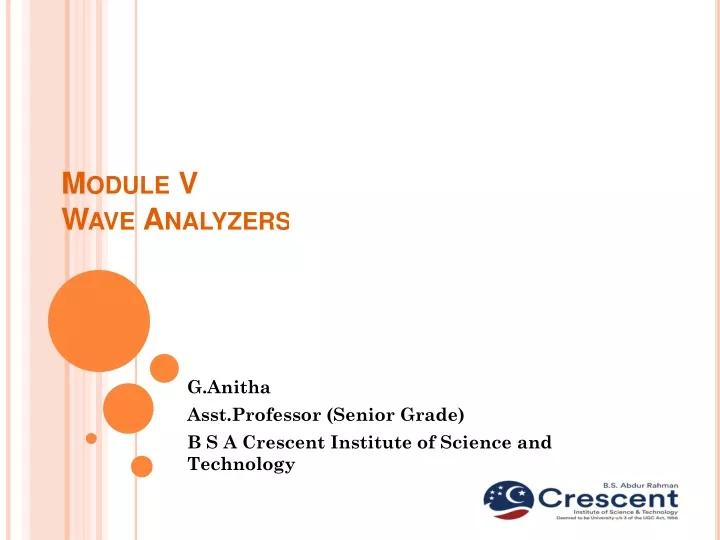 module v wave analyzers