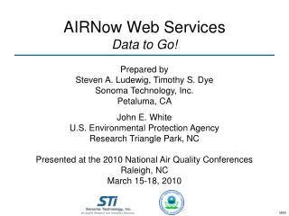 AIRNow Web Services Data to Go!
