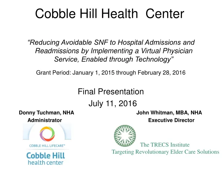 cobble hill health center