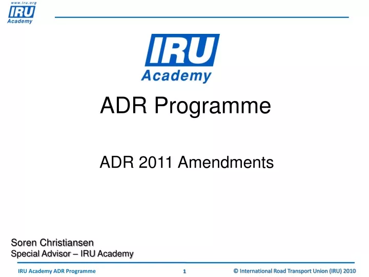 adr programme