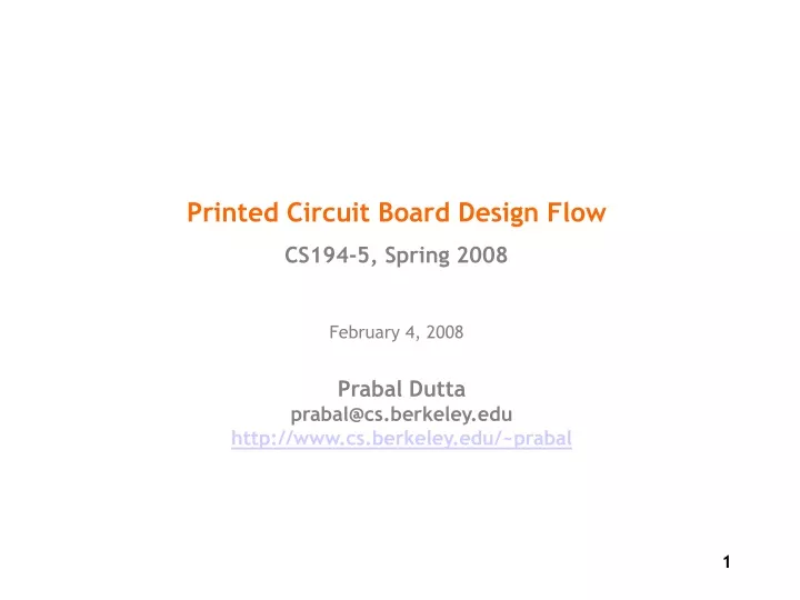 printed circuit board design flow cs194 5 spring