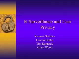 E-Surveillance and User Privacy