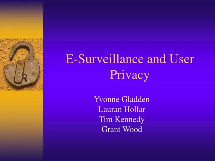 e surveillance and user privacy