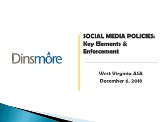 SOCIAL MEDIA POLICIES: Key Elements &amp; Enforcement