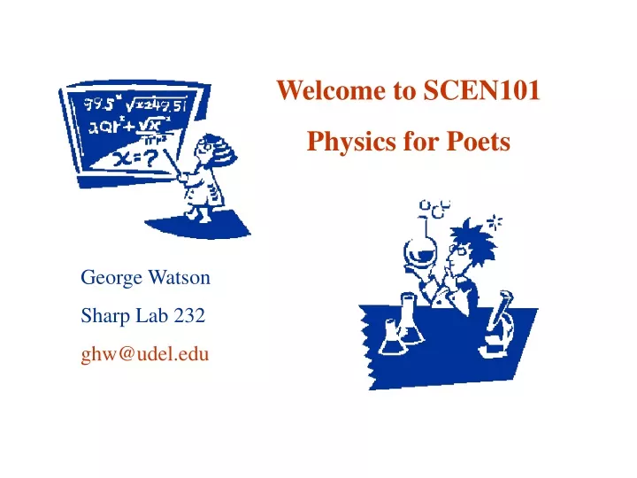 welcome to scen101 physics for poets