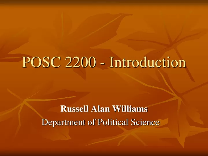 posc 2200 introduction