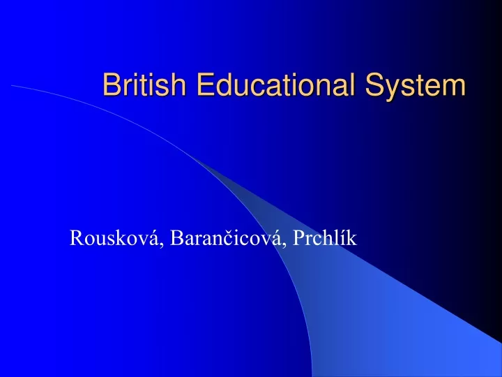 british educational system