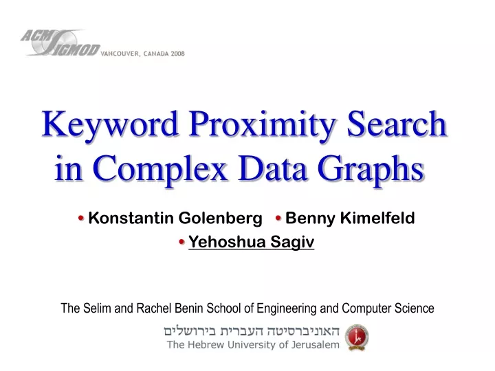 keyword proximity search in complex data graphs