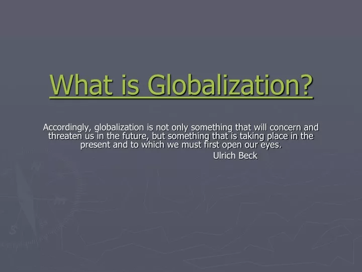 what is globalization