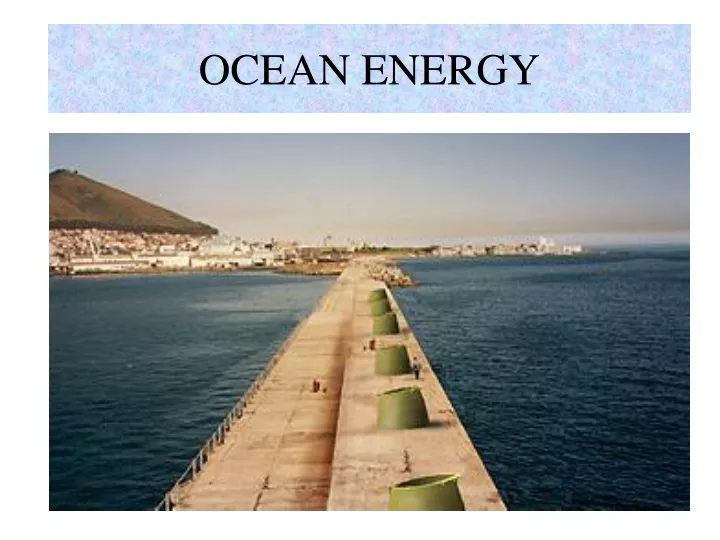 ocean energy