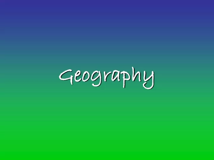 geography