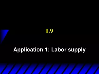 Application 1: Labor supply