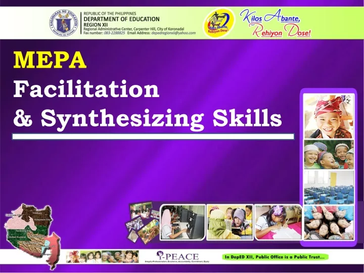 mepa facilitation synthesizing skills