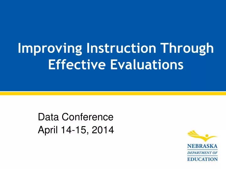 improving instruction through effective evaluations