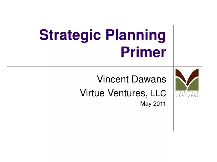 strategic planning primer
