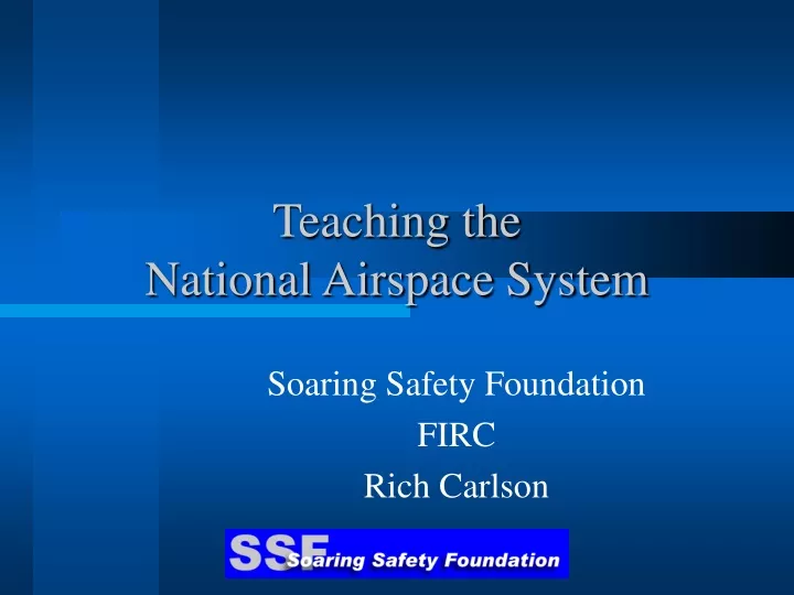 teaching the national airspace system