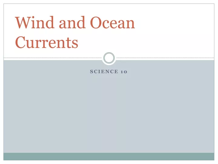 wind and ocean currents