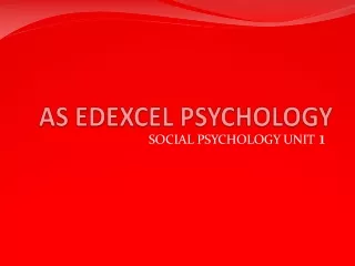 AS  EDEXCEL PSYCHOLOGY