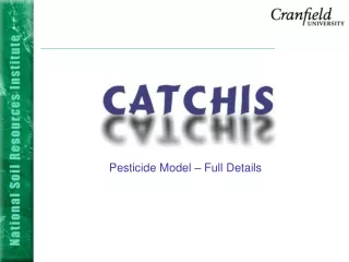 Pesticide Model – Full Details