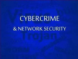 CYBERCRIME &amp; NETWORK SECURITY