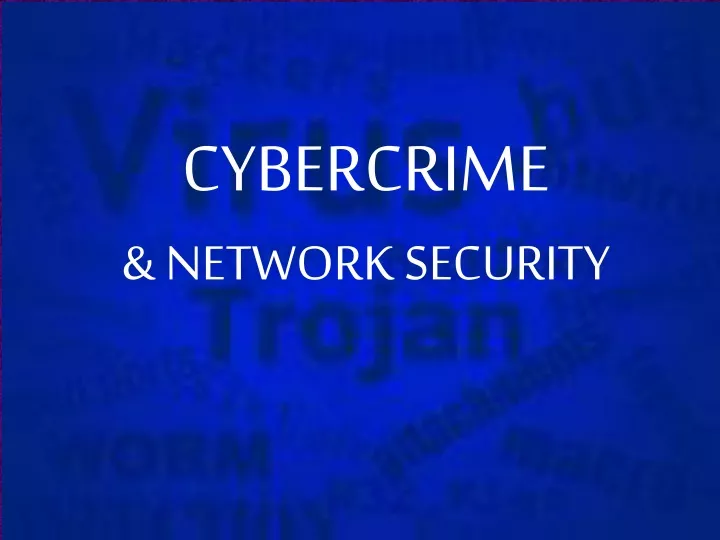 cybercrime network security